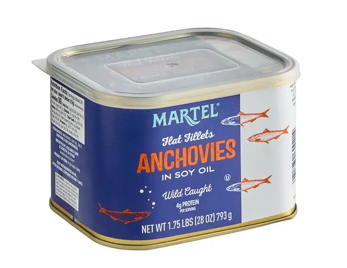 Martel Flat Anchovy Fillets In Soy Oil – 28 Oz (793G) Tin 1