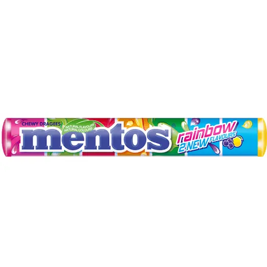 Mentos Rainbow Fruit Mints – Assorted Tropical Flavors (37.5G) 1