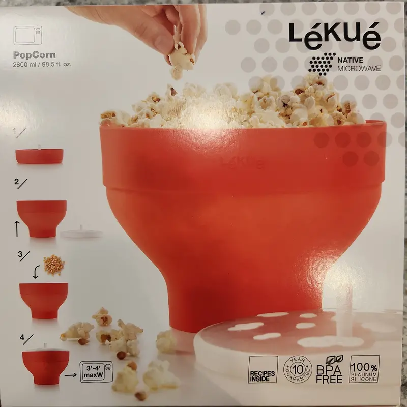 Microwave-Safe Popcorn Maker Bowl 1