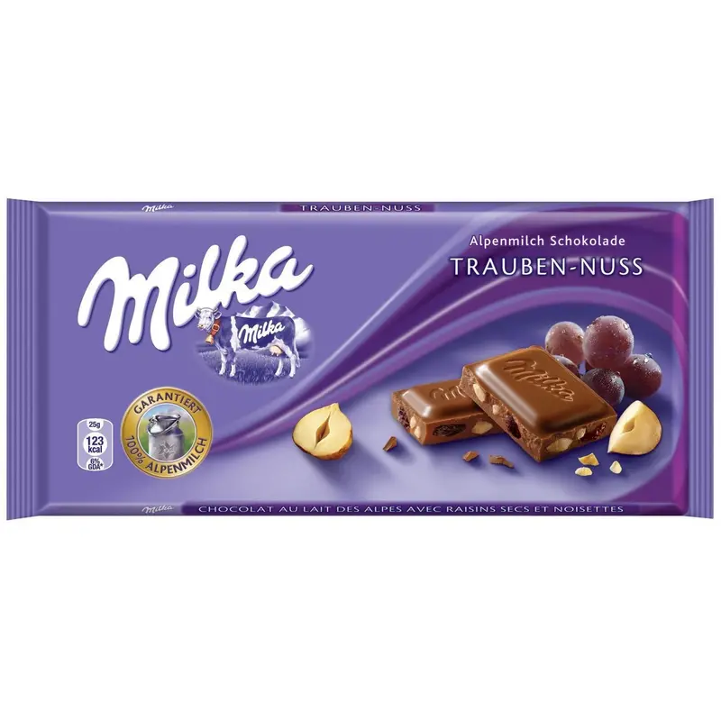 Milka Mini Raisin & Hazelnut Milk Chocolate – 3.2 Oz (90 G) 1