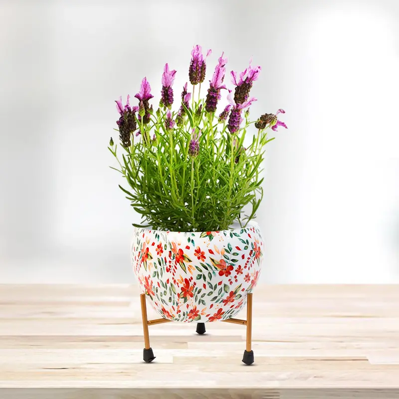 Minimalist White Metal Indoor Vase Or Planter – Stylish Standalone Piece 1