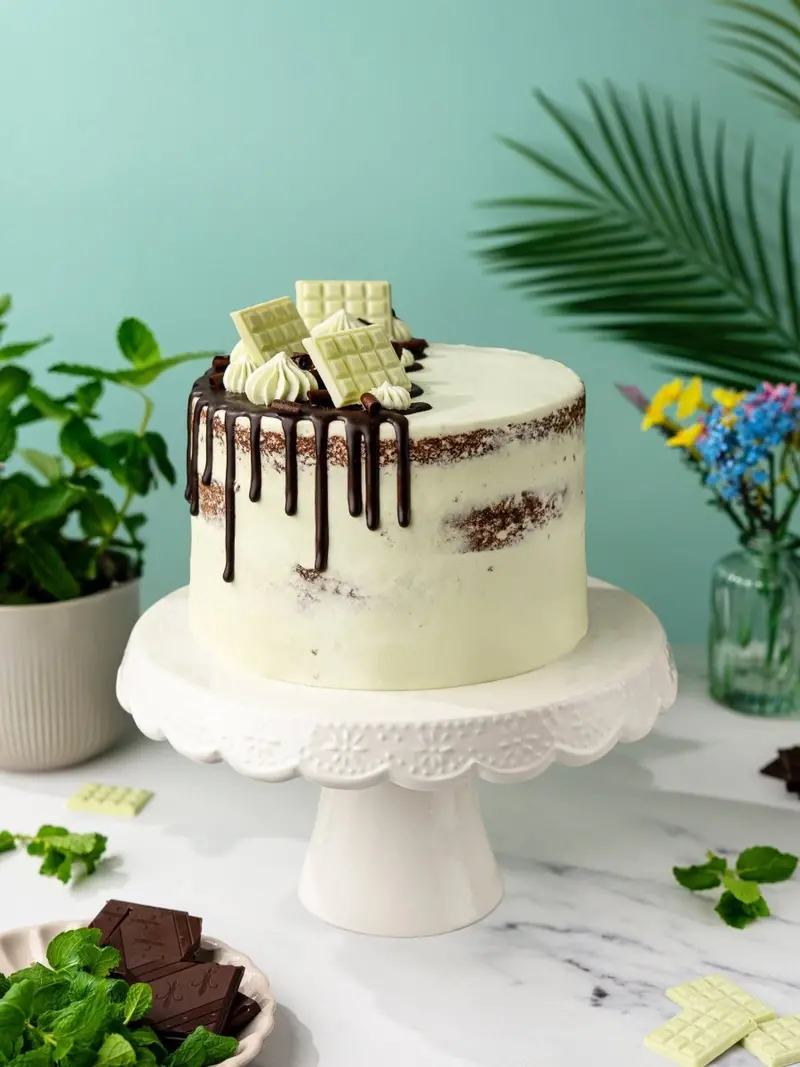 Mint Chocolate Chip Celebration Cake 1