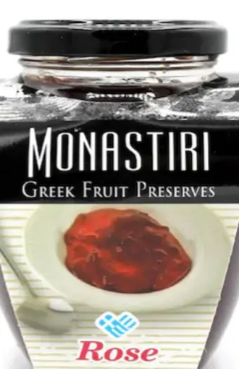 Monastiri Rose Petal Preserve – Fragrant Floral Jam, 454G (16 Oz) 1