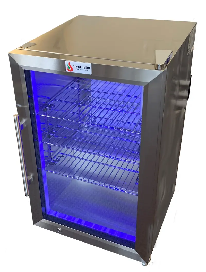 Mont Alpi 19" Outdoor Glass-Door Refrigerator With Secure Lock 1
