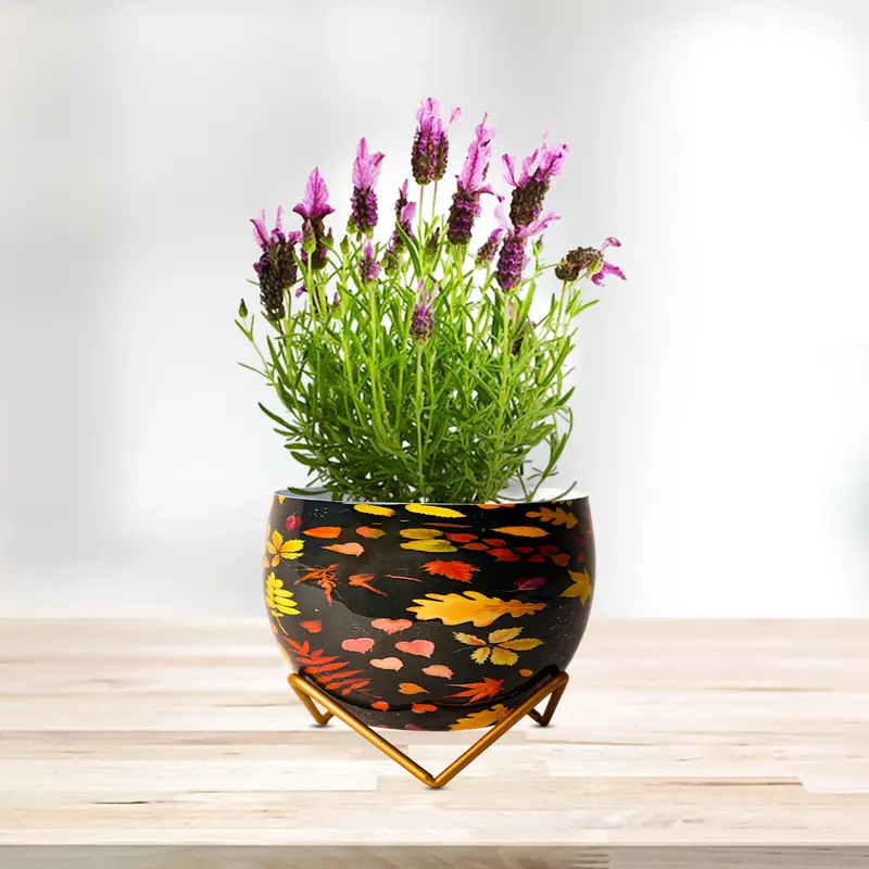 Multicolor Metallic Indoor Vase Or Planter – Vibrant Decorative Piece 1