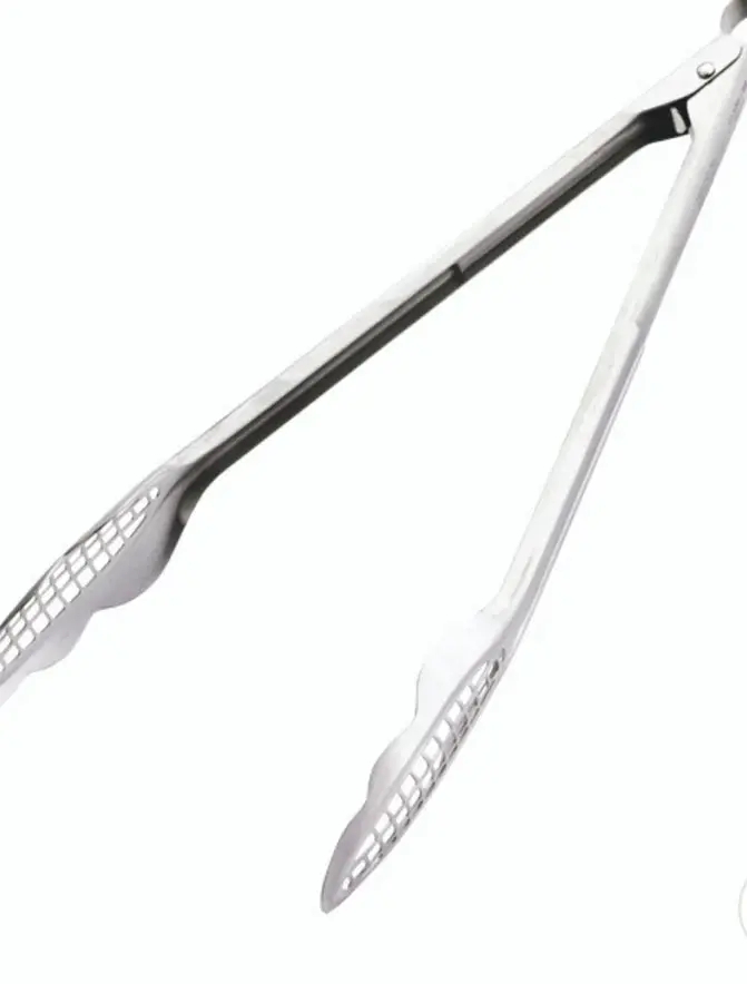Narrow-Grip Stainless Steel Grill And Fry Tongs 1