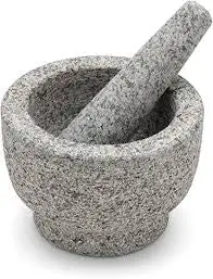 Natural Granite Mortar And Pestle Set For Grinding Spices 1