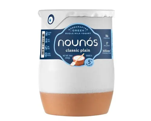 Nounós Plain Greek Yogurt – 16 Oz Thick & Creamy Unstrained Yogurt 1