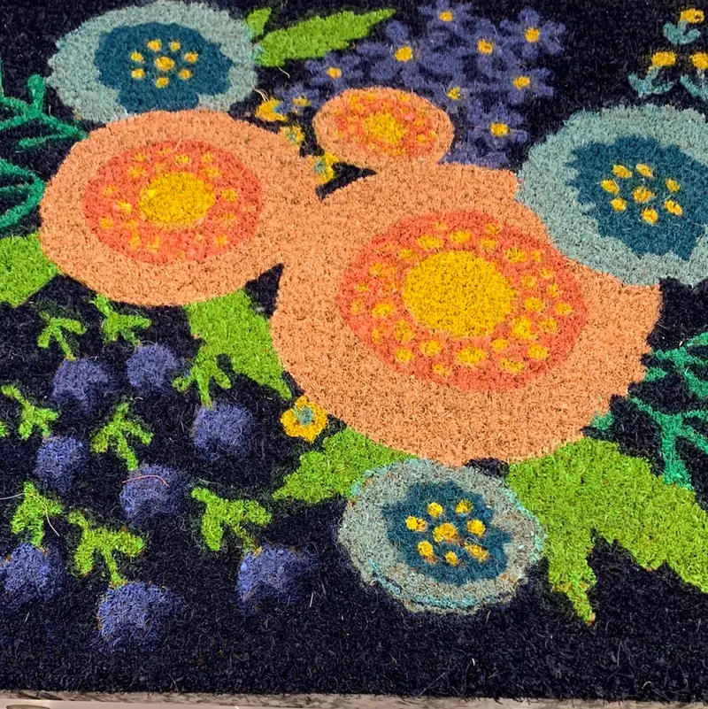 Nowdesign Rose Pattern Indoor/Outdoor Mat 1