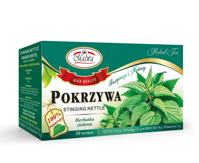 Organic Nettle Herbal Tea Bags – Malwa Brand, 20 Count 1