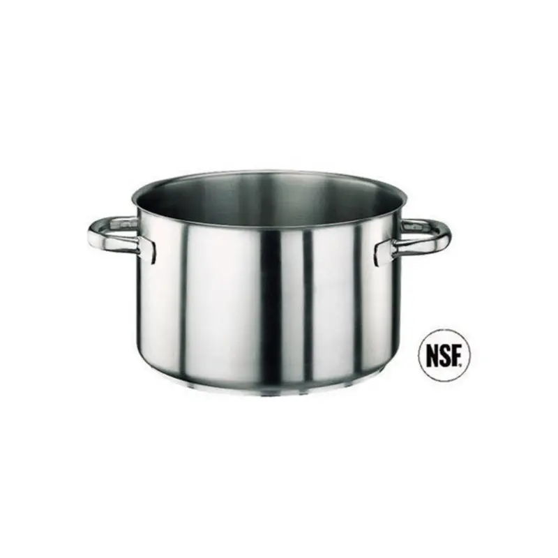Paderno Stainless Steel Low-Profile Stock Pot – Wide-Bottomed Braising Pot 1
