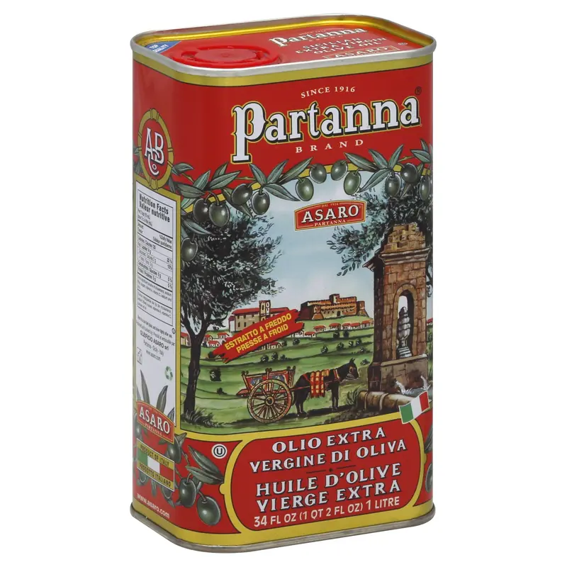 Partanna Extra Virgin Olive Oil – 1L Tin Packaging 1
