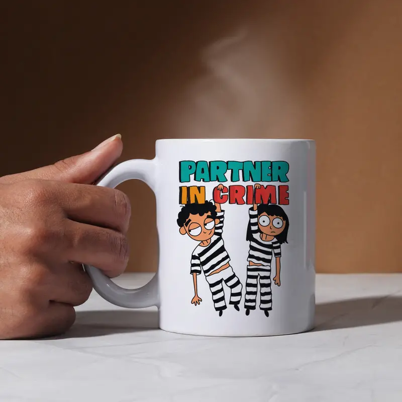 'Partner In Crime' Personalized Ceramic Mug 1