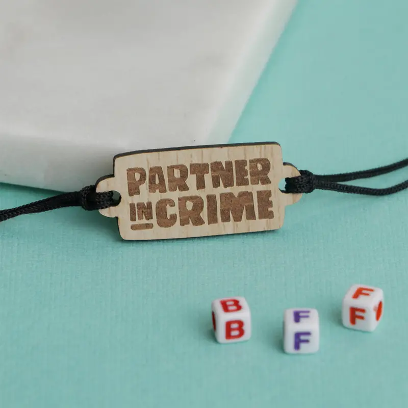 'Partners In Crime' Matching Friendship Bracelets 1