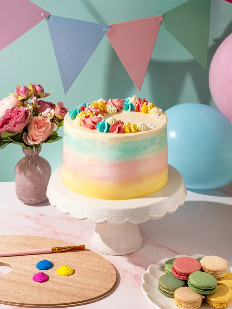 Pastel-Themed Celebration Cake 1