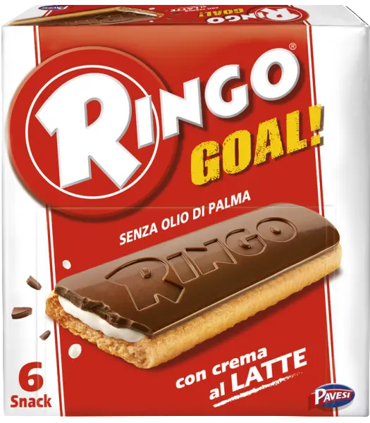 Pavesi Ringo Goal Milk Cream Snacks – 6-Pack (168G) 1
