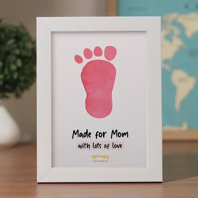 Personalized Baby Handprint And Footprint Display Frame 1