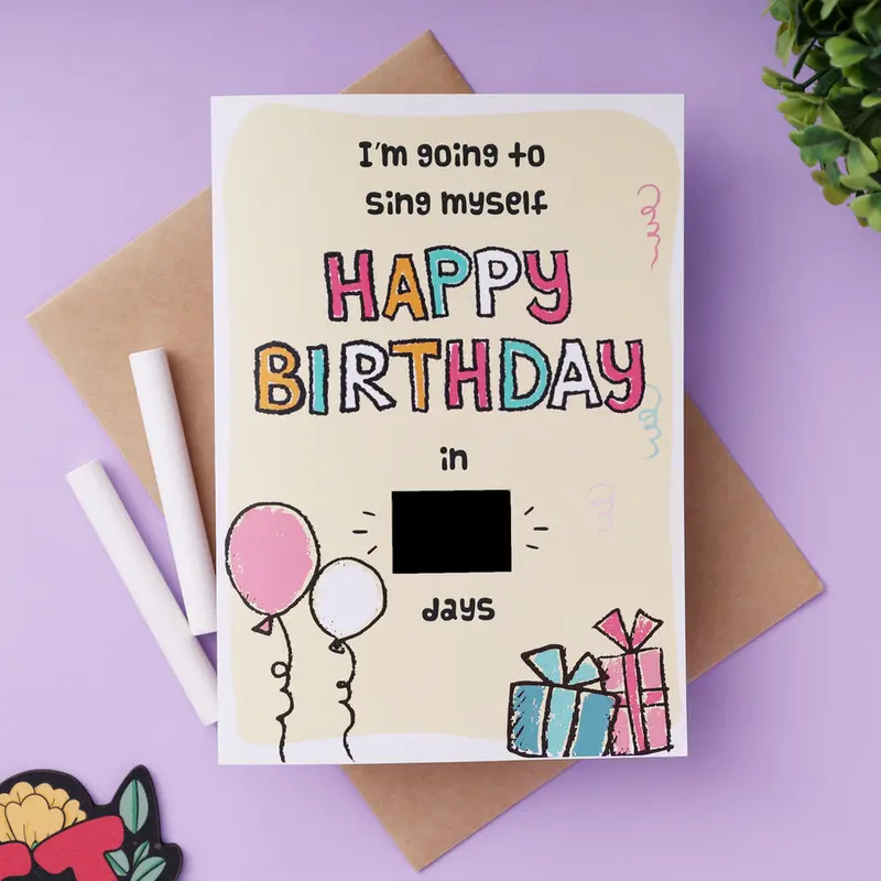 Personalized Birthday Countdown Card Set 1