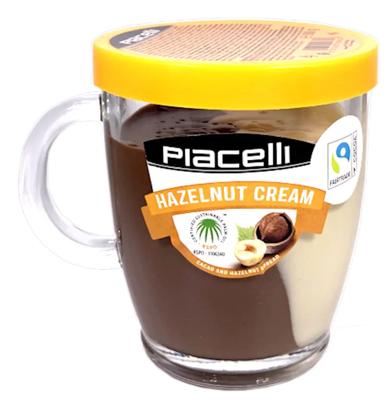 Piacelli Duo Cocoa-Hazelnut Spread With Crunchy Hazelnut Pieces, 300G 1