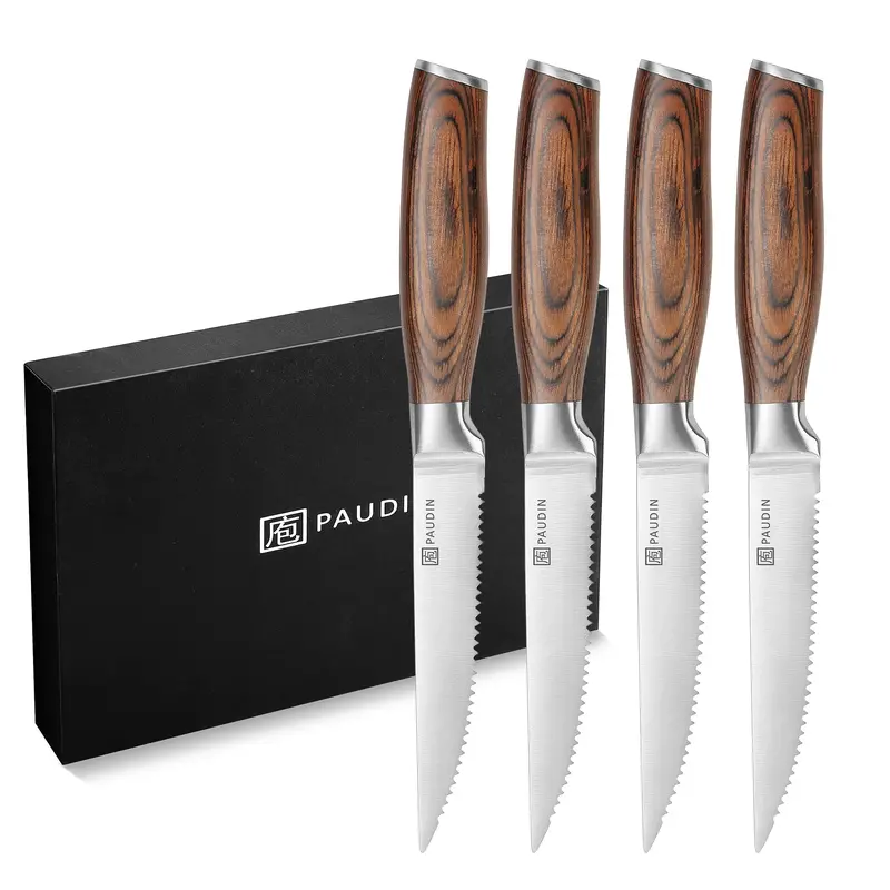 Pickwill 4-Piece 4.5-Inch Steak Knife Set – Stainless Steel 1