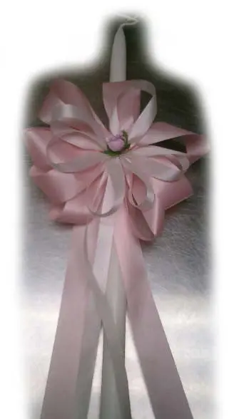 Pink Easter Lambatha Candle – Handcrafted Religious Celebration Candle 1