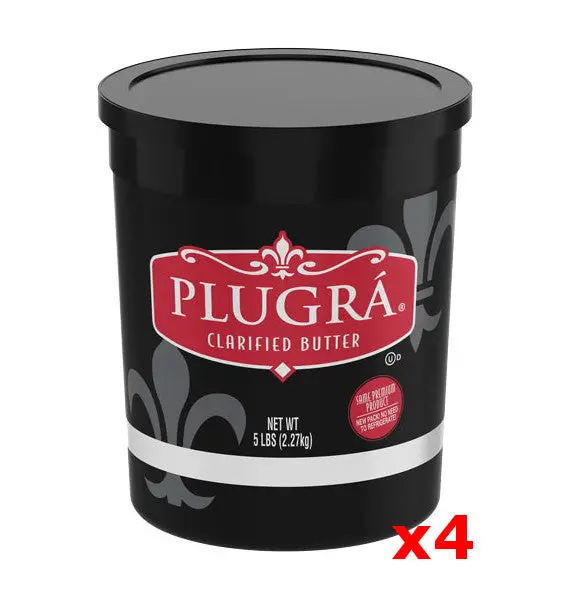 Plugra Clarified Unsalted Butter – Case Of 4 (5 Lb Plastic Tubs) 1