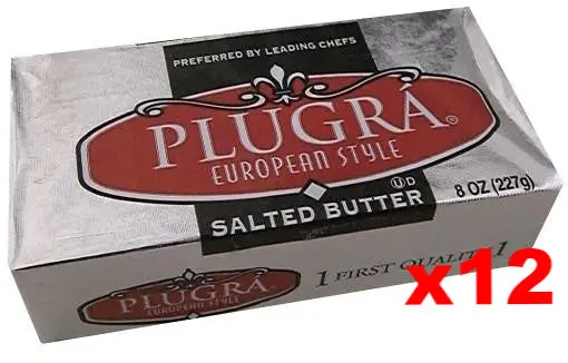 Plugra European-Style Salted Butter – Case Of 12 X 8 Oz Blocks 1