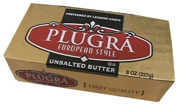 Plugra European-Style Unsalted Butter, 8 Oz Block (227 G) 1