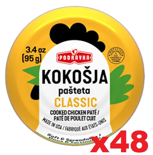 Podravka Chicken Liver Pâté – Bulk Case (48 × 95G Units) 1