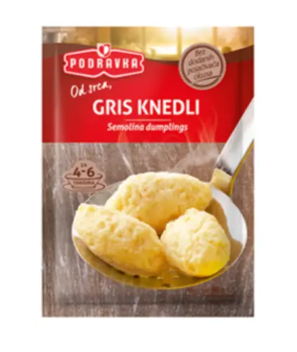 Podravka Semolina Dumplings (Gris Knedli) – 60G (2.1Oz) Dry Mix 1