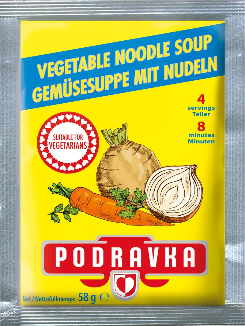 Podravka Vegetable Noodle Soup Mix – 58G (2.05Oz) Instant Packet 1