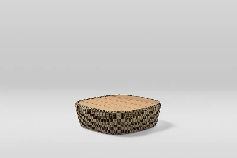 Point Heritage Square Woven Coffee Table – Compact Patio Essential 1