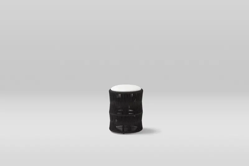 Point Weave Round Ottoman 1