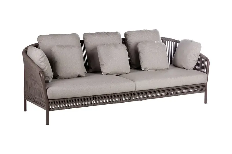 Point Woven 3-Seater Sofa – All-Weather Outdoor Design 1