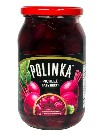 Polinka Pickled Baby Beets – 31Oz Jar 1