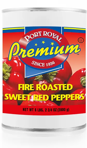 Port Royal Roasted Red Peppers – Whole, Packed In Brine, #10 Can (2.8Kg) 1