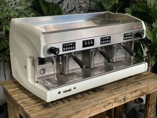Pre-Loved Wega Polaris 3-Group Espresso Machine — White High-Cup Model 1