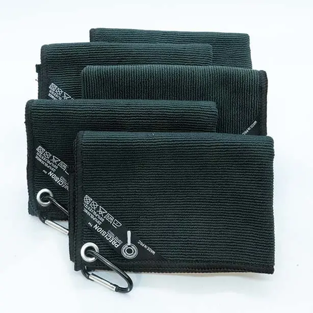 Precision Barista Cleaning Cloths – 5-Pack Black Microfiber Set 1
