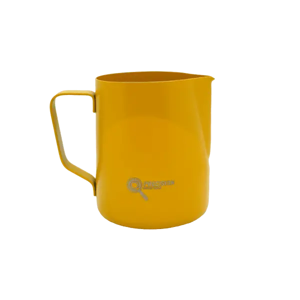 Precision Milk Jug – Vibrant Yellow Finish 1