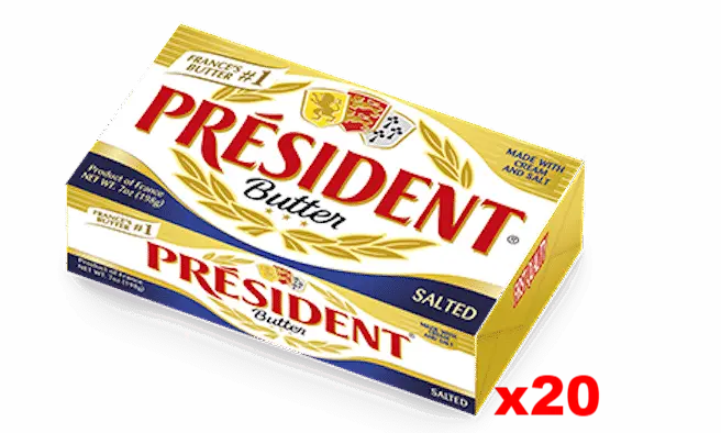 President Imported Salted Butter – Case Of 20 (7 Oz Each) 1