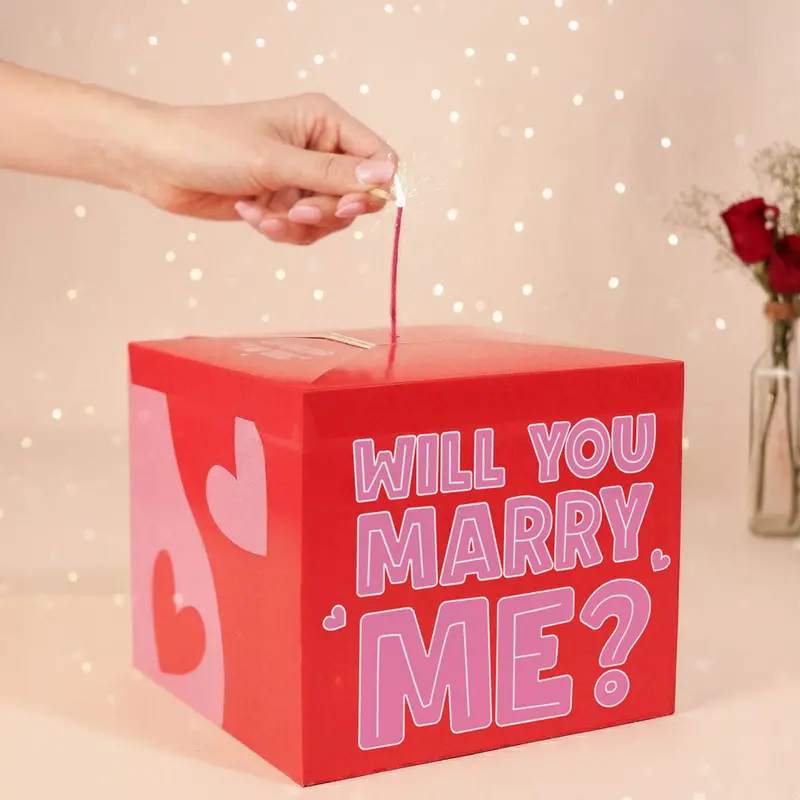 Proposal-Themed 'Will You Marry Me?' Explosion Hamper 1