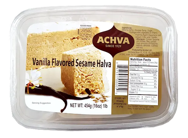 Pure Vanilla Sesame Halva By Achva Or Lior – 16 Oz 1