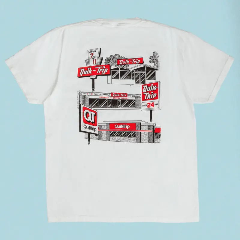 Qt Store History Classic Heavyweight Crewneck T-Shirt 1