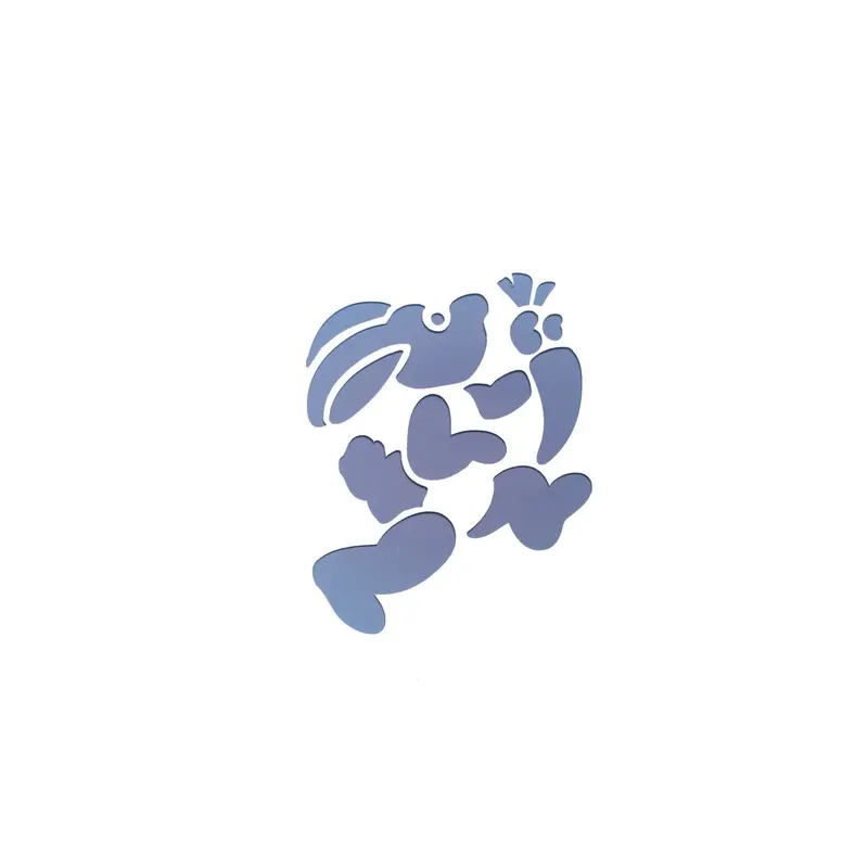 Rabbit-Themed Pastry Stencil – 26 Cm Reusable Plastic Mask, Paderno 1