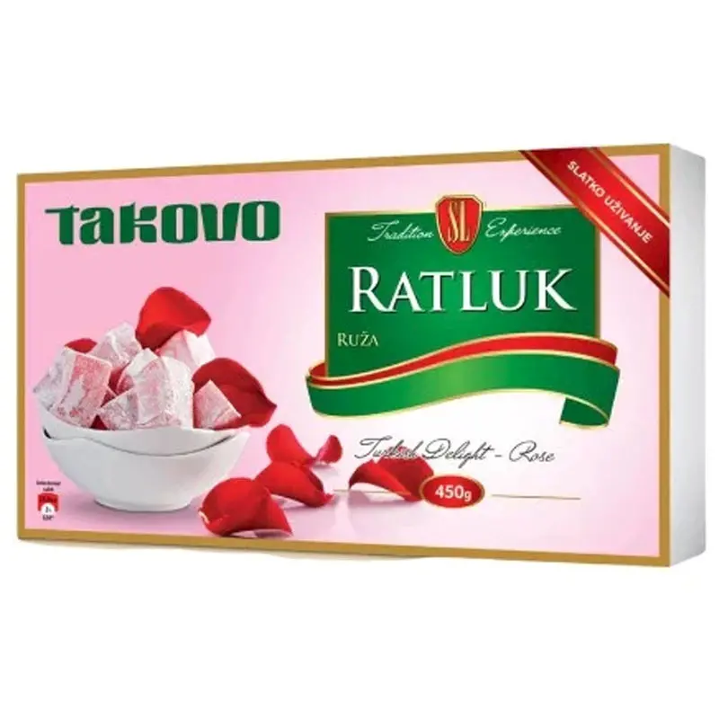Ratluk Delight Rose-Flavored Turkish Delight – 450G Soft & Fragrant Candy 1
