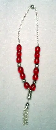 Red & Silver Komboloi Worry Beads – Traditional Greek Design 1