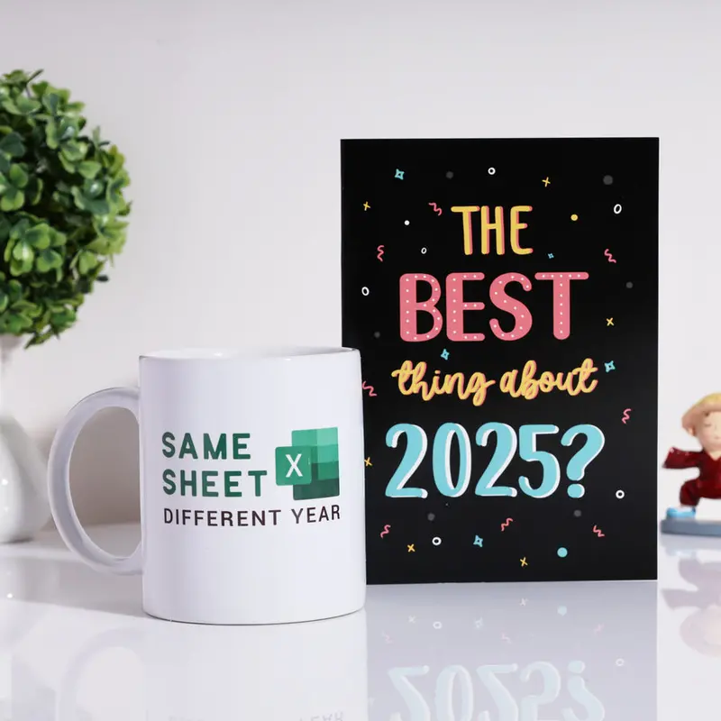 Reflective New Year Greeting Card Set 1