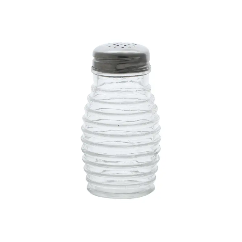 Ribbed Glass Salt And Pepper Shaker Set 1