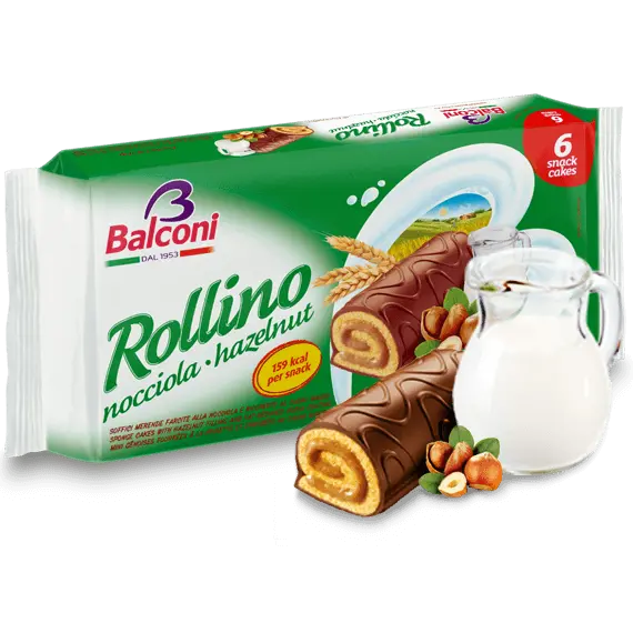 Rollino Hazelnut-Filled Sponge Cakes – 6-Pack 1