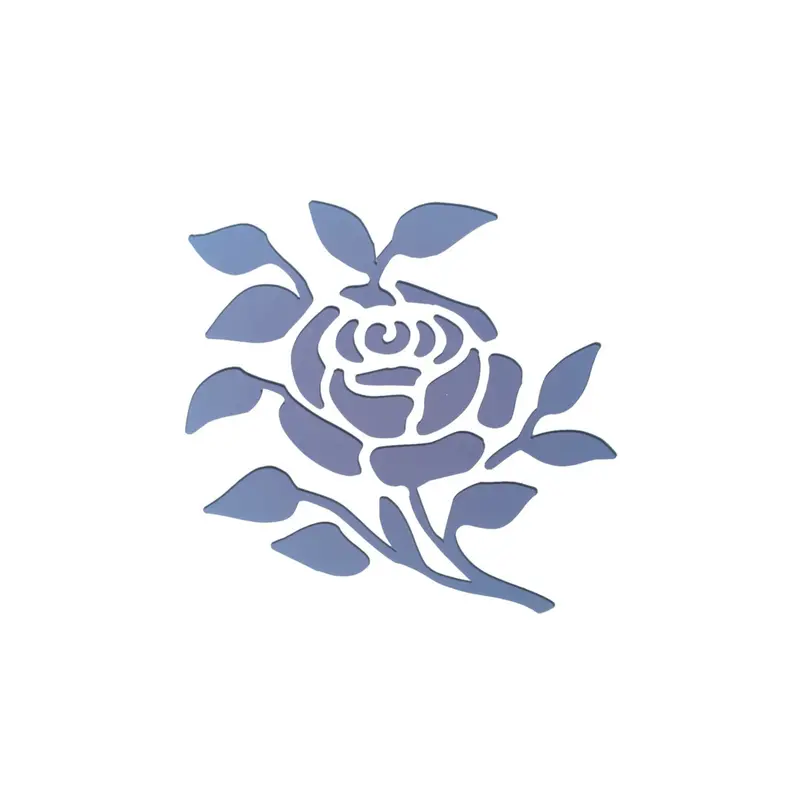 Rose Motif Stencil – 26 Cm Decorative Plastic Mask, Paderno 1
